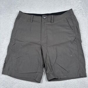 PrAna Shorts‎ Mens 34 Gray Stretch Chino Recycled Nylon Travel Outdoor Summer